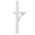 Salsbury Industries Salsbury Industries 4870WHT Deluxe Mailbox Post 1 Sided In-Ground Mounted - White 4870WHT